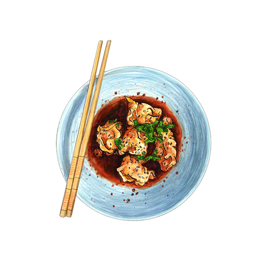 Sichuan-style pork and chive dumplings