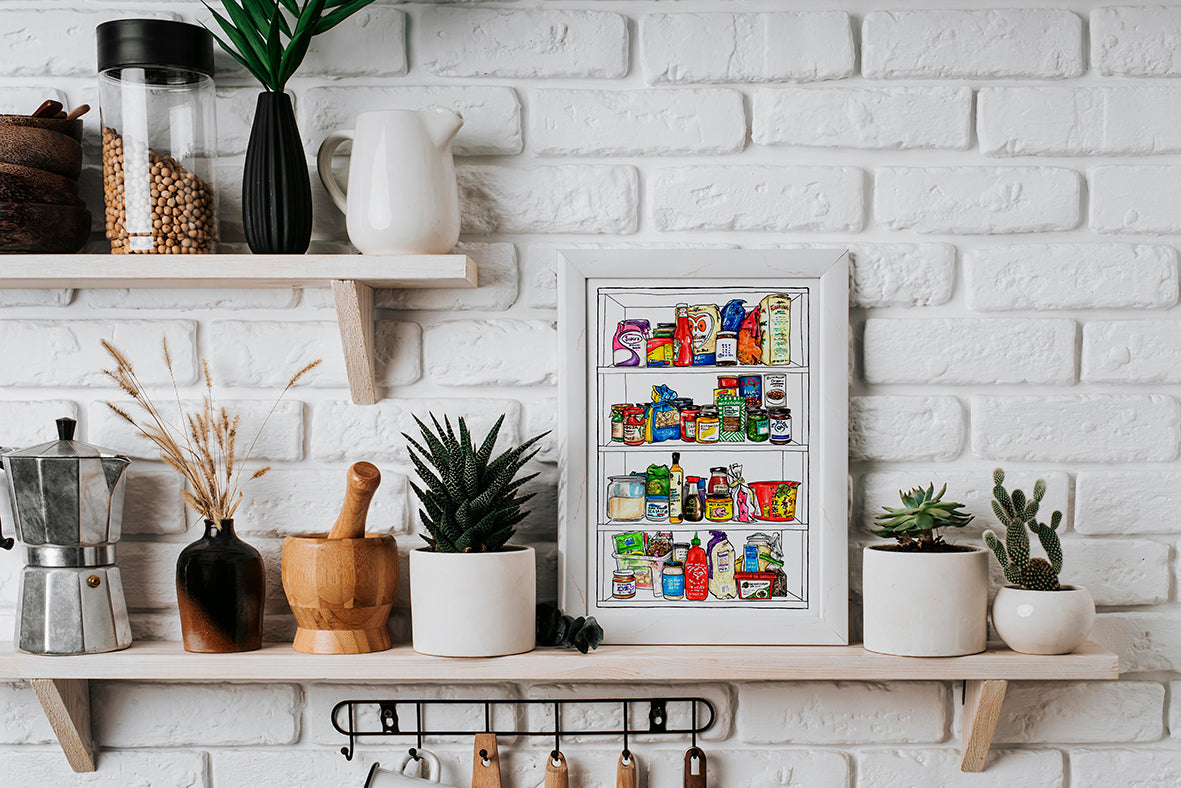 The modern Irish pantry print by Nicky Hooper