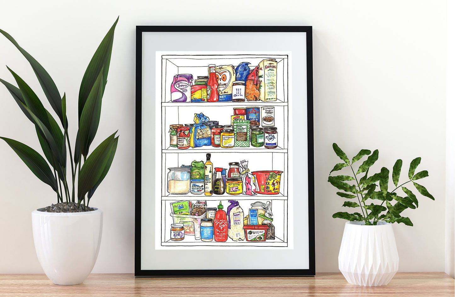 The modern Irish pantry print by Nicky Hooper